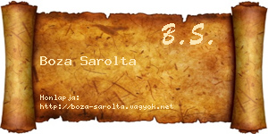 Boza Sarolta névjegykártya